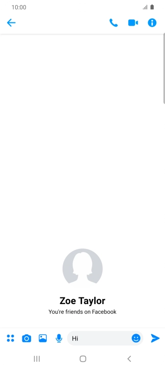 Write the required message and press the send icon.