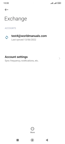 Press the required email account.