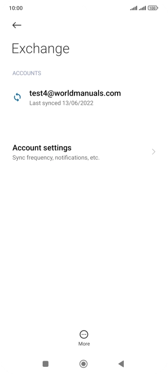 Press the required email account.
