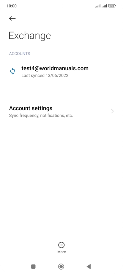 Press the required email account.