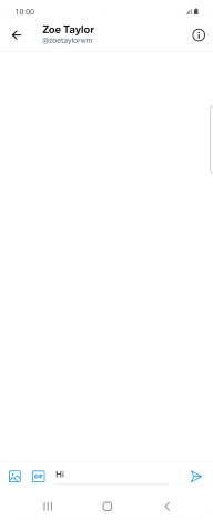 Write the required message and press the send icon.