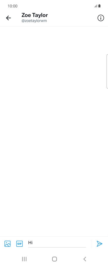 Write the required message and press the send icon.