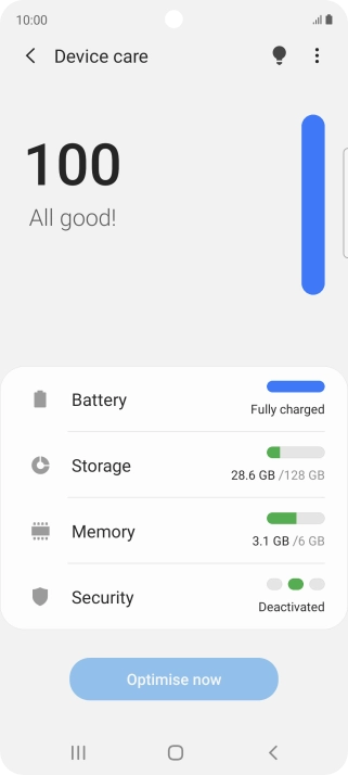 Press Battery.