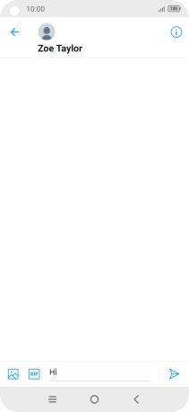 Write the required message and press the send icon.