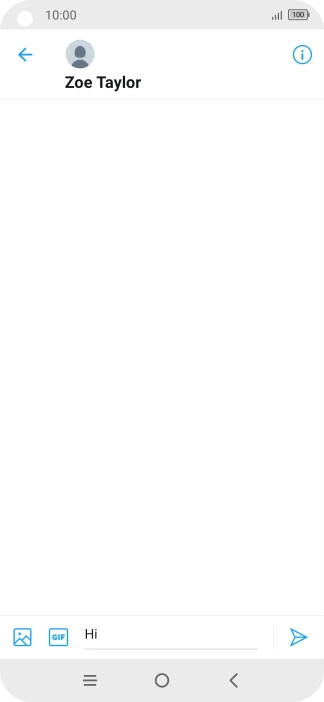 Write the required message and press the send icon.