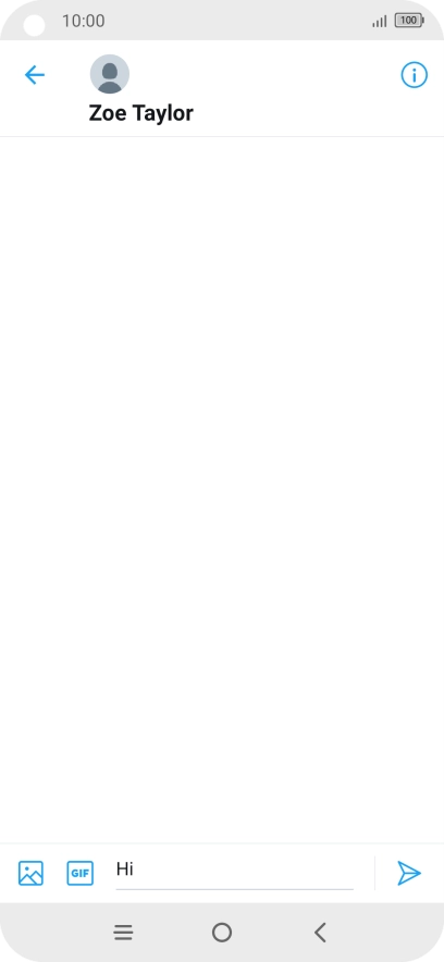 Write the required message and press the send icon.