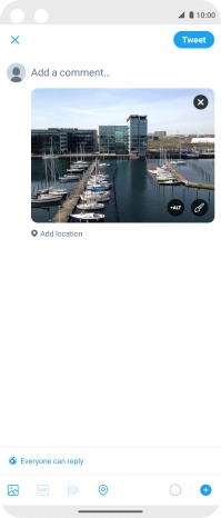 Press the text input field.