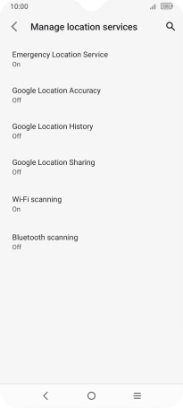 Press Google Location Accuracy.