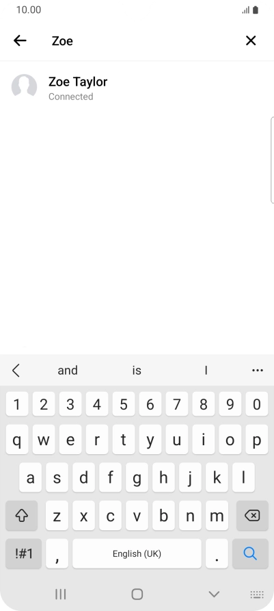 Press the required contact.