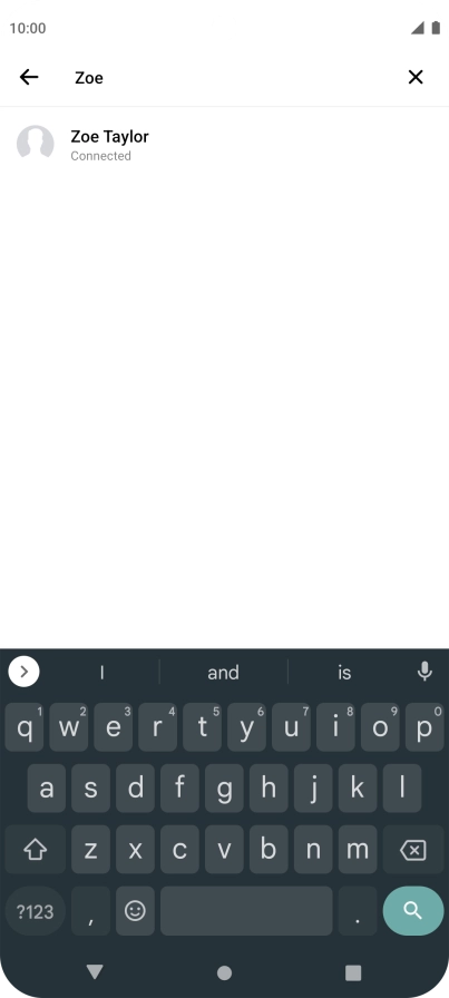 Key in the first letters of the recipient's name and press the required contact.
