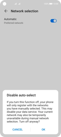 Press OK and your phone will search for networks.