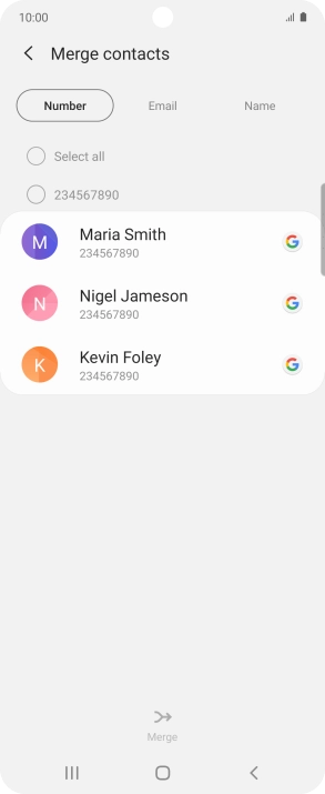 Press the required number.