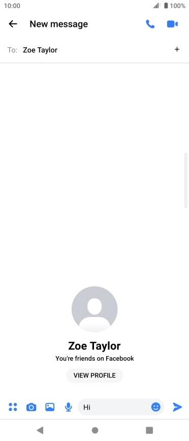 Write the required message and press the send icon.
