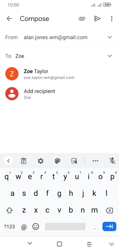 Press the required contact.
