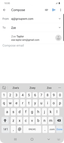 Press the required contact.