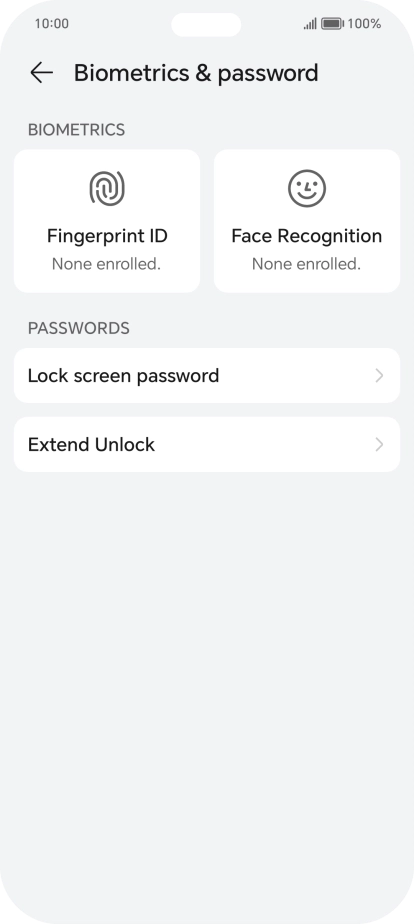 Press Fingerprint ID.