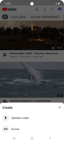 Press Upload a video.