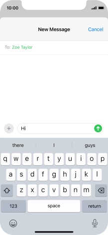 Press the send icon.