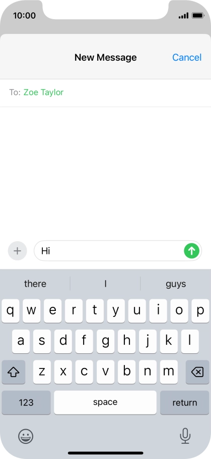 Press the send icon.
