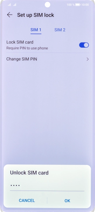 Key in your PIN and press OK.