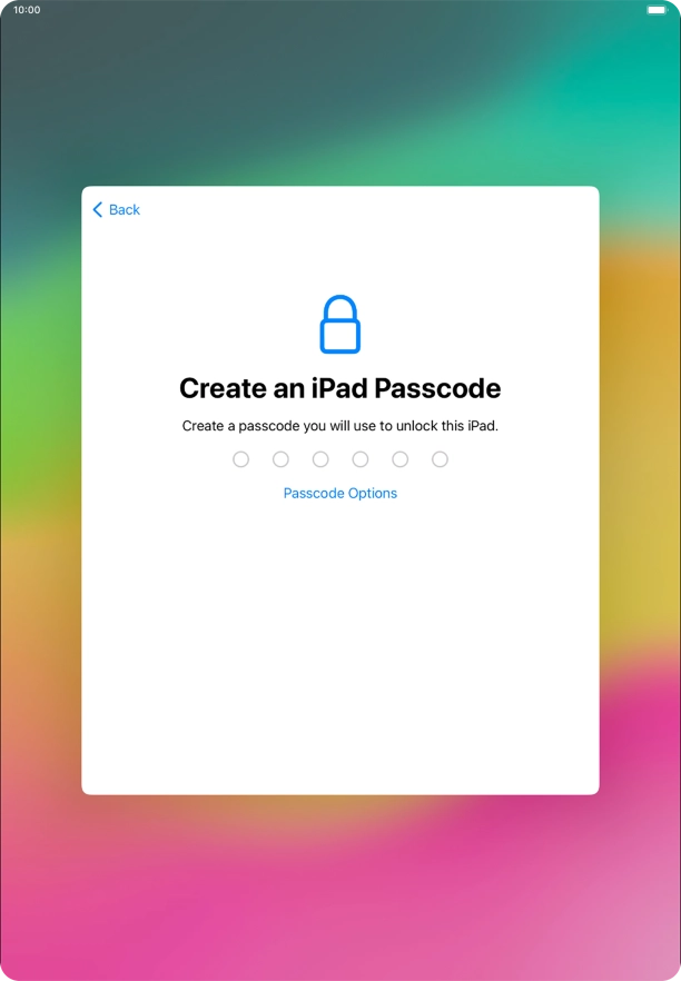 Press Passcode Options.