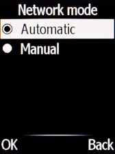 If you want to select a network automatically, select Automatic.