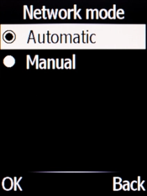 If you want to select a network automatically, select Automatic.
