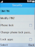 Select SIM PIN.