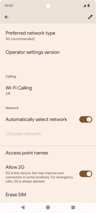 Press Erase SIM and follow the instructions on the screen to delete your eSIM.