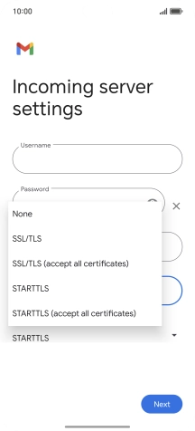 Press SSL/TLS.