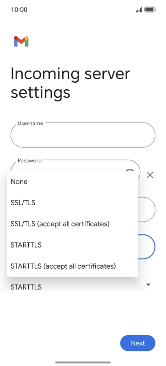 Press SSL/TLS.