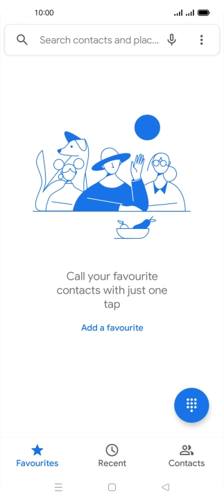 Press the keypad icon.