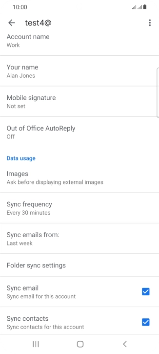 Press Account name and key in the required name.