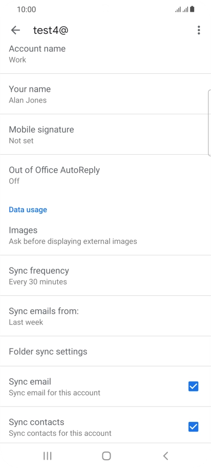 Press Account name and key in the required name.