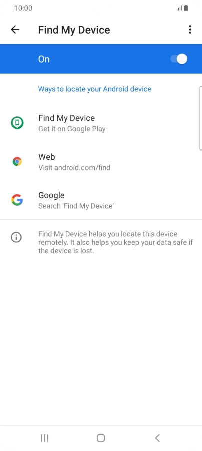 Press the Home key to return to the home screen.