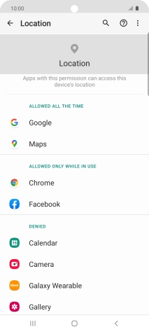 Press the required app.