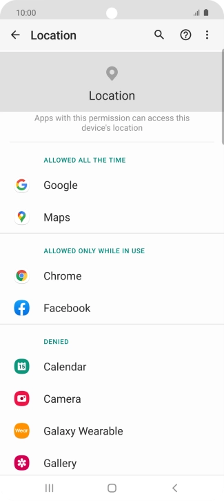Press the required app.