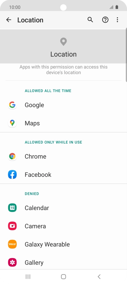 Press the required app.