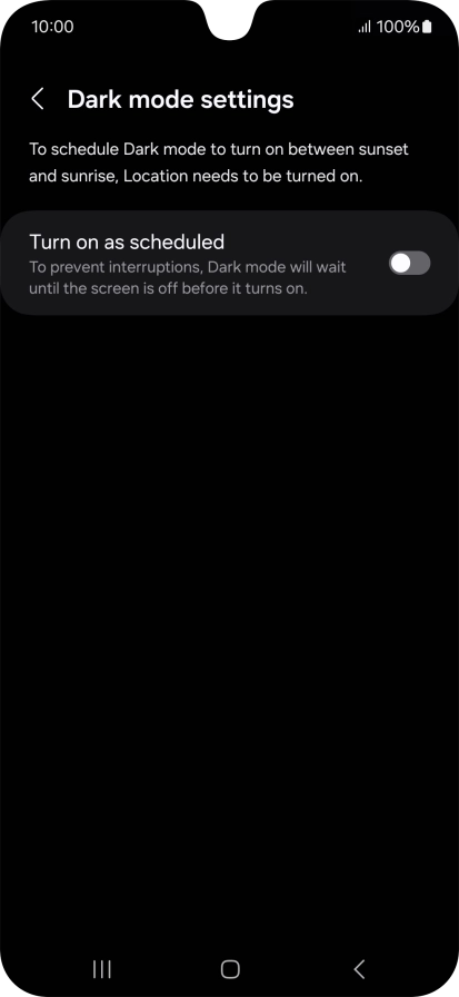 Press the indicator next to 
