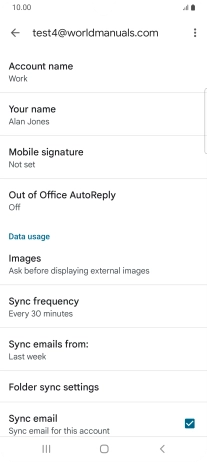 Press Account name and key in the required name.
