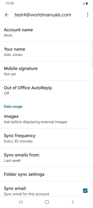 Press Account name and key in the required name.
