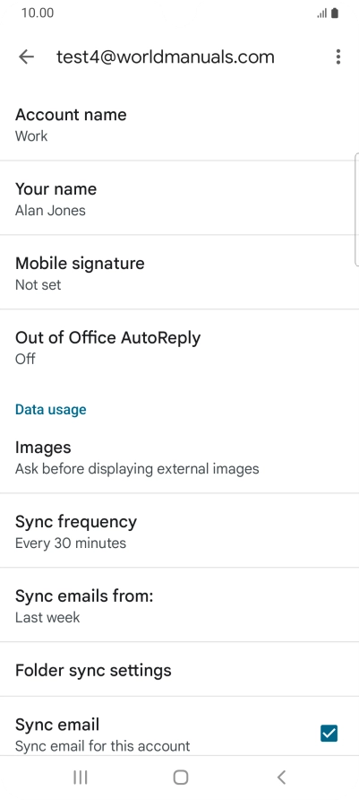 Press Account name and key in the required name.
