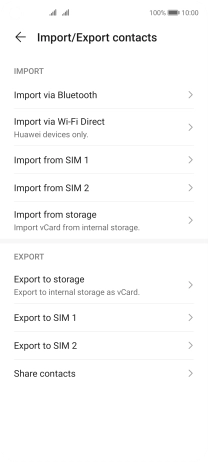 Press Import from ‹SIM›.