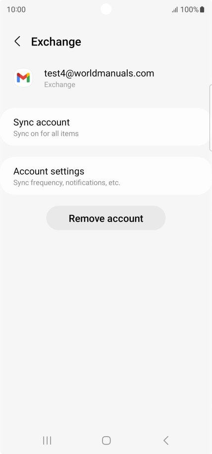 Press Account settings.