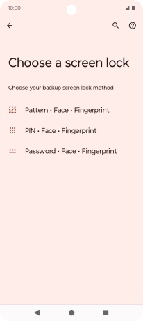 Press the required phone lock code and follow the instructions on the screen to create an additional phone lock code.
