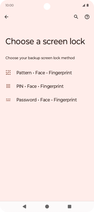 Press the required phone lock code and follow the instructions on the screen to create an additional phone lock code.