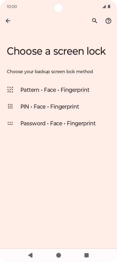Press the required phone lock code and follow the instructions on the screen to create an additional phone lock code.