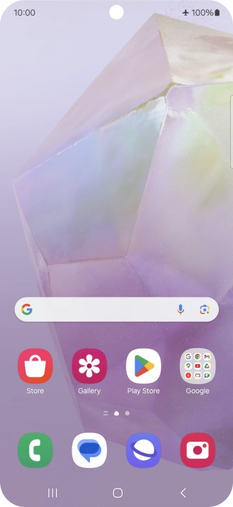 The flight mode icon shows that flight mode is turned on.