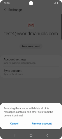 Press Remove account.