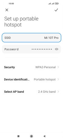 Press Password and key in the required password.